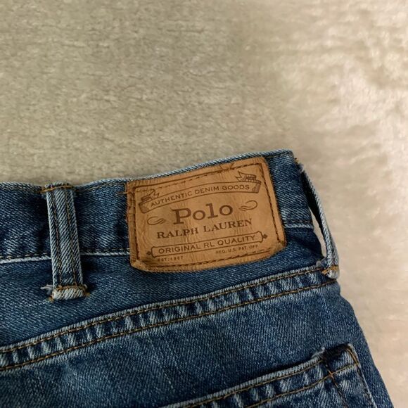 Polo Ralph Lauren Jeans‎ Mens 38x30 Varick Slim Straight Blue Medium Wash Denim - Picture 9 of 9